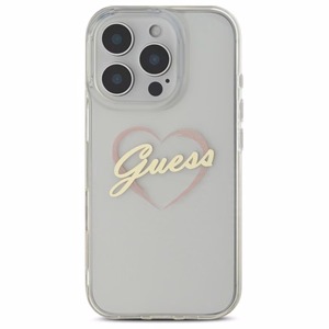 Guess IML Heart Suojakuori iPhone 16 Pro:lle - läpinäkyvä