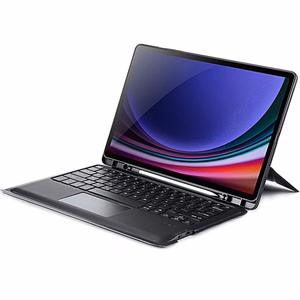 DUX DUCIS case DK foldable with Wireless Keyboard for SAMSUNG Tab S10 Plus/S9 Plus/S9 FE Plus black