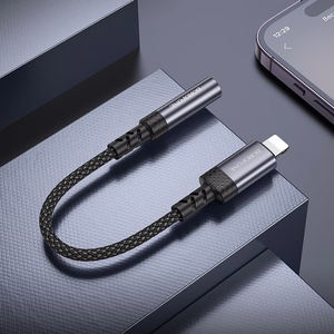 Borofone Adapter BV24 Graceful - Lightning to jack 3,5mm - grey