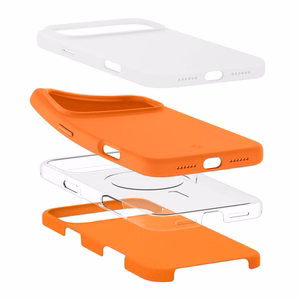 Spigen Silicone Fit Mag MagSafe Suojakuori iPhone 17 Pro Max oranssi