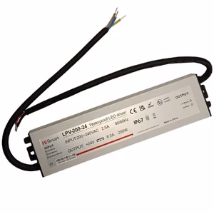 Virtalähde 24V, 8.3A, 200W, IP67