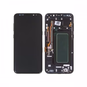 LCD-näyttö, yhteensopiva Samsung G955 S8 Plus kehyksellä / Midnight Black / HQ