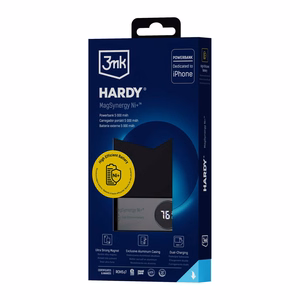 Powerbank 3mk HARDY MagSynergy Ni+ 5000mAh 22.5W USB 1C1L - musta