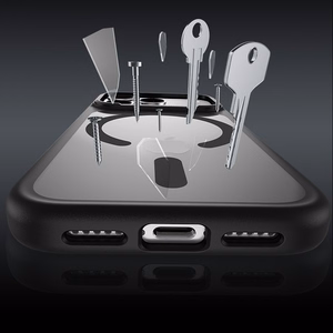 Benks Magnetic Mist Case -suojakuori metallikehyksellä (A070) Iphone 17 Pro Max:lle, sininen (kameran ohjauspainike)