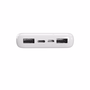 Powerbank Puro White 10000mAh 12W 2xUSB-A + USB-C - valkoinen