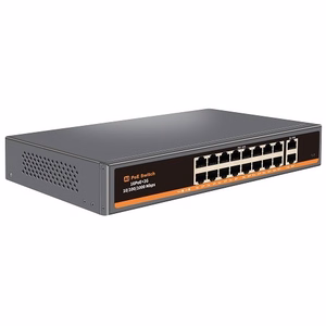 PoE-kytkin 16 porttia 100Mbps +2G uplink