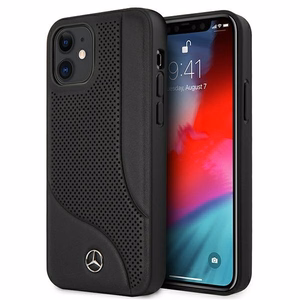 Mercedes Nahka rei'itetty alue Kotelo iPhone 12 mini - musta