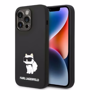 Karl Lagerfeld Silicone Choupette suojakuori iPhone 14 Pro Max:lle - musta