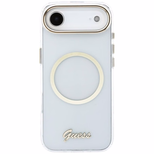 Guess IML Script Metal MagSafe Case for iPhone Air - Clear