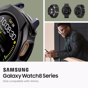 Spigen Liquid Air Suojakuori Samsung Galaxy Watch 8 44mm:lle - Matta Musta