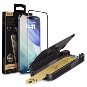ESR UltraFit Armorite Pro Karkaistu lasi iPhone 16 Pro / 17:lle - Läpinäkyvä