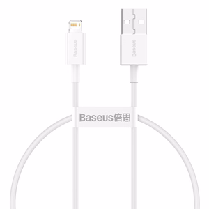 Baseus Superior USB - Lightning -kaapeli 2.4A 0,25 m valkoinen (CALYS-02)