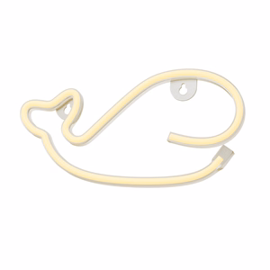 Neon LED-valo WHALE lämmin valkoinen Bat + USB FLNE09 Forever Light