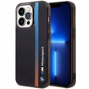 BMW BMHCP14L22HVGV Suojakuori iPhone 14 Pro 6.1" musta/musta IML Tricolor Stripe