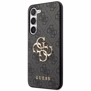 Guess suojakuori Samsung S24 Plus:lle GUHCS24M4GMGGR Leather 4G Metal Logo musta