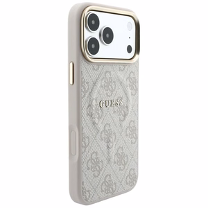 Guess Embossed 4G Classic MagSafe suojakuori mallille iPhone 17 Pro / 18 Pro – väri: vaaleanpunainen