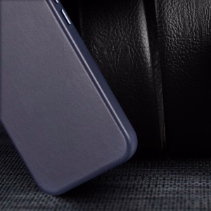 Dux Ducis Napoli kotelo iPhone 14 Plus magneettinen nahkakotelo MagSafe sininen
