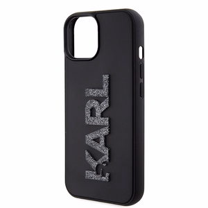 Karl Lagerfeld Suojakuori iPhone 15 6,1 KLHCP15S3DMBKCK musta HC 3D Logo Glitter