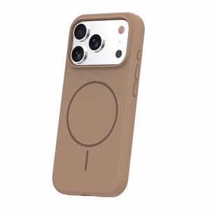 Silikoninen ohut magneettinen suojakuori iPhone 17 Pro Max 6,9 ruskea
