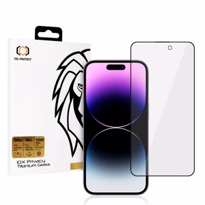 Karkaistu lasi Tel Protect 10X Privacy Titanium iPhone 14 Pro:lle