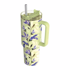 Quokka Stream ruostumattomasta teräksestä valmistettu termosmuki pillillä, 1200 ml, Matcha