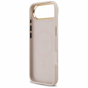 GUESS Suojakuori IPHONE 17 Air MagSafe GUHMP17MP4GRMDEP (PU W/ 4G Strass Logo) vaaleanpunainen