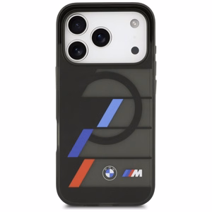BMW M IML Metal Buttons Tricolor Lines MagSafe Suojakuori iPhone 17 Pro:lle - musta