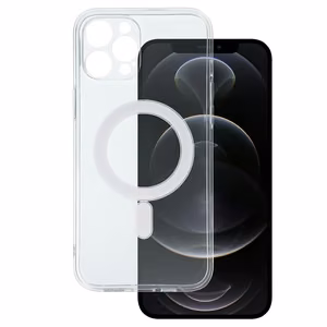TEL PROTECT MagSilicone Suojakuori iPhone 12 Pro Max:lle läpinäkyvä