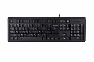A4Tech KR-92 Näppäimistö yleiskäyttöön USB QWERTY englanti musta