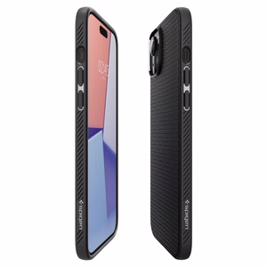 Spigen Liquid Air Suojakuori iPhone 15 6,1 matta musta