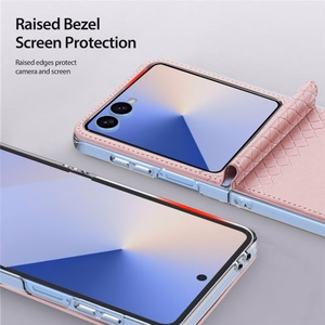 Dux Ducis Bril nahkainen kotelo Samsung Galaxy Z Flip 5 5G - vaaleanpunainen
