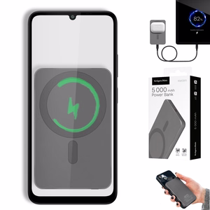 Krüger&Matz magneettinen langaton varavirtalähde, 5000 mAh, harmaa