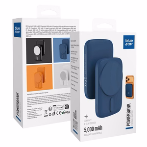 Powerbank yhteensopiva MagSafe Blue Star Slim DG-P8 15W 5000 mAh laivastonsininen