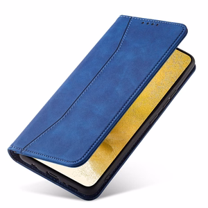 Magnet Fancy Suojakuori Samsung Galaxy S23+:lle lompakkokotelo jalustalla sininen