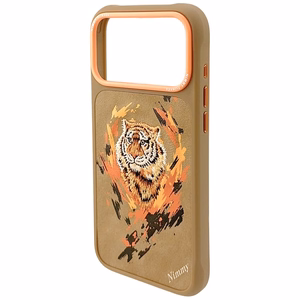 Nimmy Tiger MagSafe Suojakuori iPhone 17 Pro Max:lle - vaaleanruskea