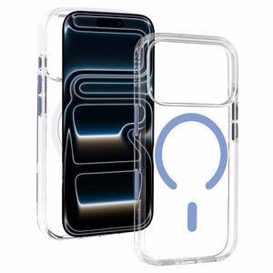 Liavec Pure -suojakuori kameran ohjauspainikkeella mallille iPhone 18 Pro Max/17 Pro Max, vaaleansininen