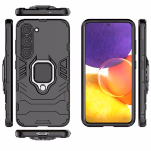 Ring Armor case for Samsung Galaxy S23 armored cover magnetic holder ring black