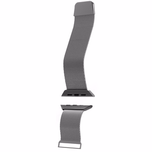 Puro Milanese Ruostumaton teräs Hihna Apple Watch 42 / 44 / 45 / 49 mm:lle - Hopeinen