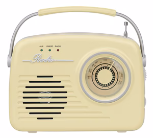 Setty Bluetooth-kaiutin radiolla Retro P350 hiekanvärinen