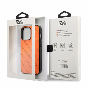 Karl Lagerfeld Perforated Allover Suojakuori iPhone 13 Pro Max 6.7" - Oranssi