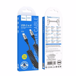 Hoco X121 kaapeli USB C - Lightning PD 2,4A 1,5 m musta