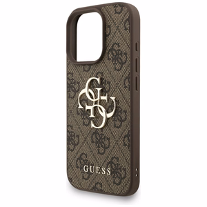Guess 4G Strap 4G Classic Logo Suojakuori iPhone 16 Pro:lle - ruskea