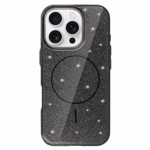 MagSafe Slim Shiny Suojakuori iPhone 15 Pro:lle musta