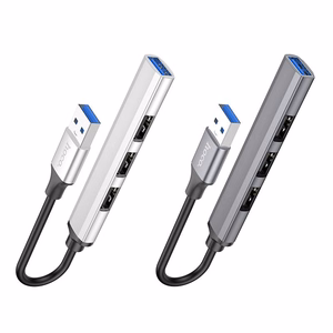 Hoco HB26 4-in-1 USB-A – 1xUSB3.0 + 3xUSB2.0 Keskitin, harmaa