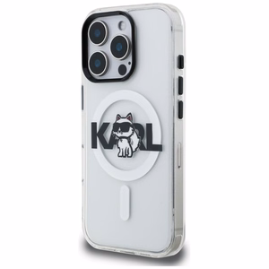 Karl Lagerfeld IML Choupette Sketch Logo MagSafe Suojakuori iPhone 16 Pro - läpinäkyvä