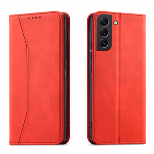 Magnet Fancy Suojakuori Samsung Galaxy S23+:lle lompakkokotelo jalustalla punainen