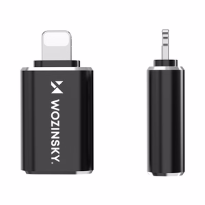 Wozinsky WALC-01 Lightning - USB-C Sovitin - Musta