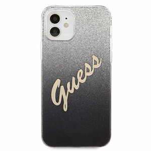 Guess GUHCP12SPCUGLSBK iPhone 12 mini 5.4" black/black hardcase Glitter Gradient Script