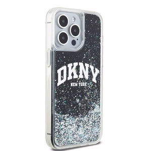 DKNY Liquid Glitter Big Logo Suojakuori iPhone 13 Pro Max:lle - musta