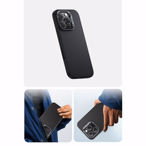 Benks Magnetic Armor Pro Kevlar Case Metal Frame 600D for Iphone 16 Plus black